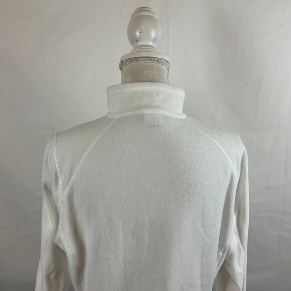 The North Face Fleece Pullover Women's L White Long Sleeve Quarter Zip - Picture 9 of 13
